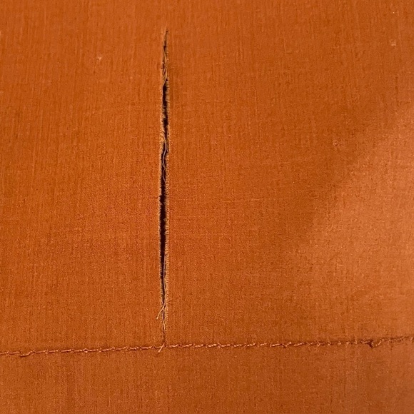 Sea New York Leia Ruffle Peplum Waist Wide Leg Crop Jumpsuit Rust 10 - Picture 12 of 15